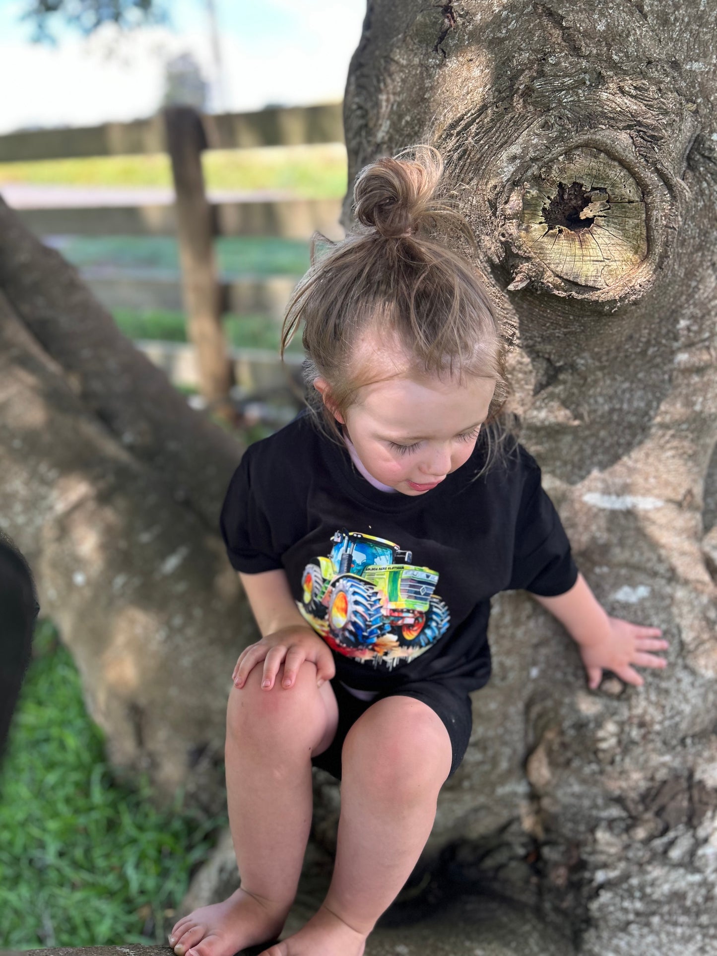 Black Tractor T Shirt