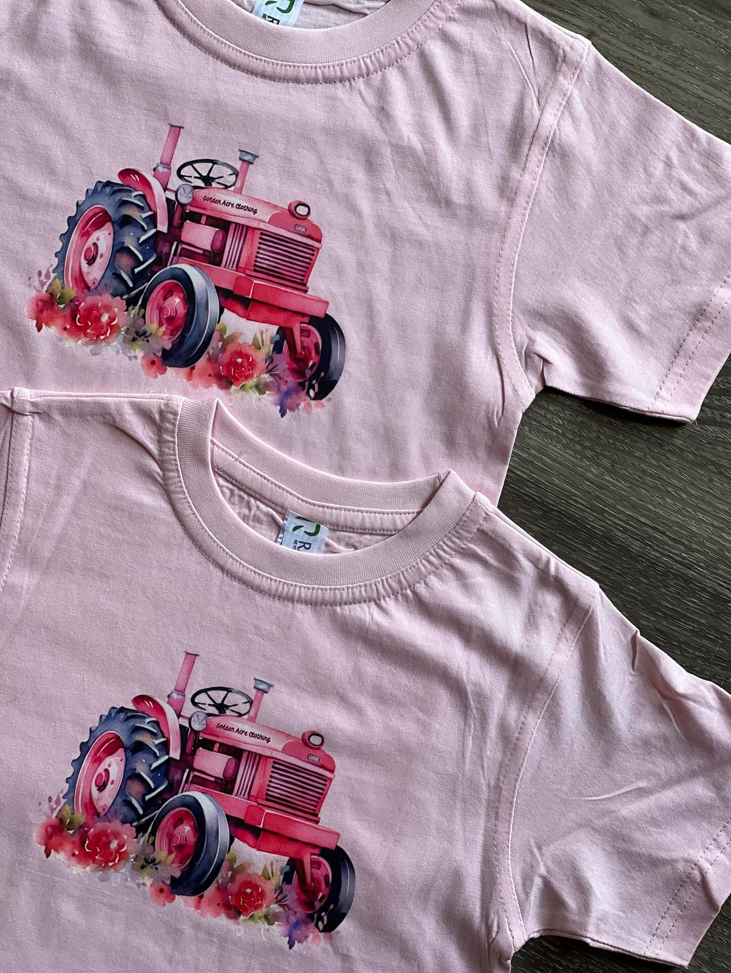 Pink Tractor T Shirts